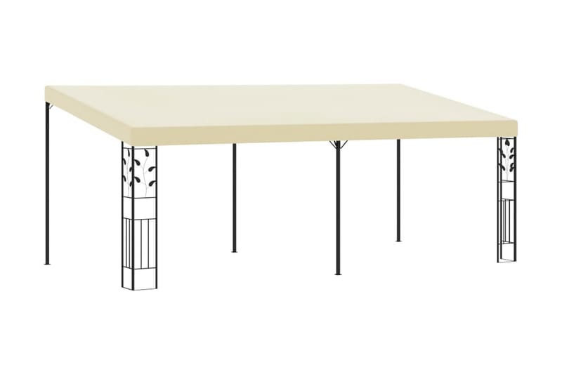 Väggmonterad paviljong 6x3x2,5 m gräddvit - Vit - Utemöbler - Solskydd - Paviljonger - Komplett paviljong