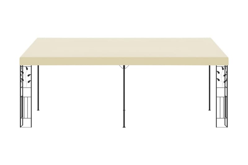 Väggmonterad paviljong 6x3x2,5 m gräddvit - Vit - Utemöbler - Solskydd - Paviljonger - Komplett paviljong
