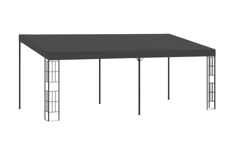 Väggmonterad paviljong 3x6 m antracit tyg - Antracit - Utemöbler - Solskydd - Paviljonger - Komplett paviljong