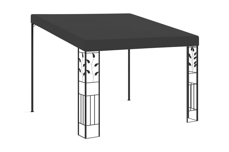 Väggmonterad paviljong 3x3x2,5 m antracit - Grå - Utemöbler - Solskydd - Paviljonger - Komplett paviljong