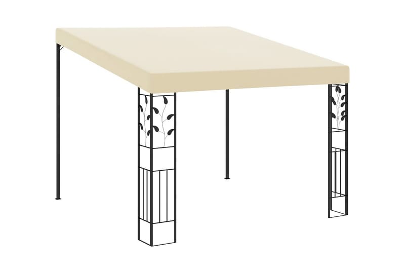 Väggmonterad paviljong 3x3x2,5 m gräddvit - Vit - Utemöbler - Solskydd - Paviljonger - Komplett paviljong