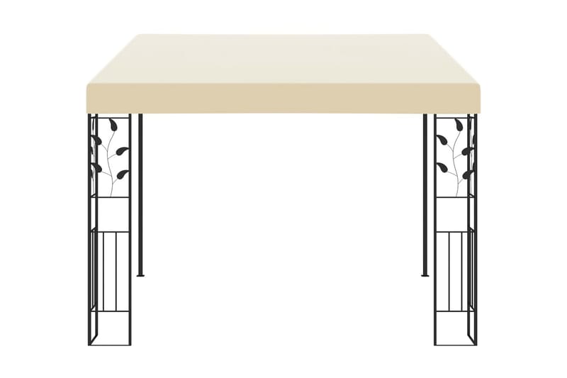 Väggmonterad paviljong 3x3x2,5 m gräddvit - Vit - Utemöbler - Solskydd - Paviljonger - Komplett paviljong