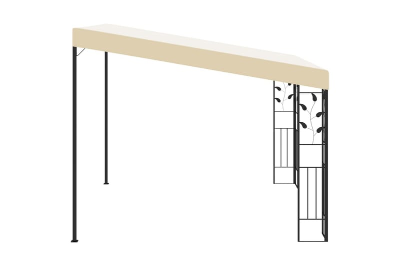 Väggmonterad paviljong 3x3x2,5 m gräddvit - Vit - Utemöbler - Solskydd - Paviljonger - Komplett paviljong