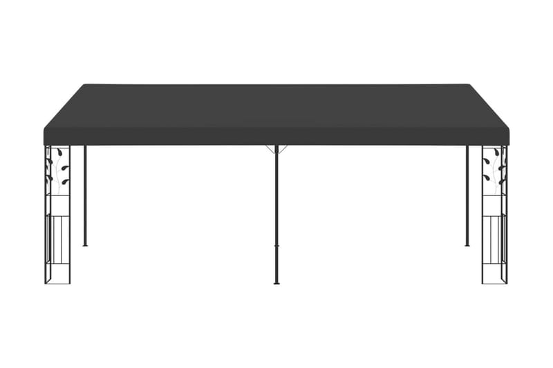 Väggmonterad paviljong 6x3x2,5 m antracit - Grå - Utemöbler - Solskydd - Paviljonger - Komplett paviljong