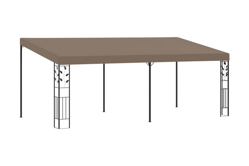 Väggmonterad paviljong 6x3x2,5 m taupe - Brun - Utemöbler - Solskydd - Paviljonger - Komplett paviljong