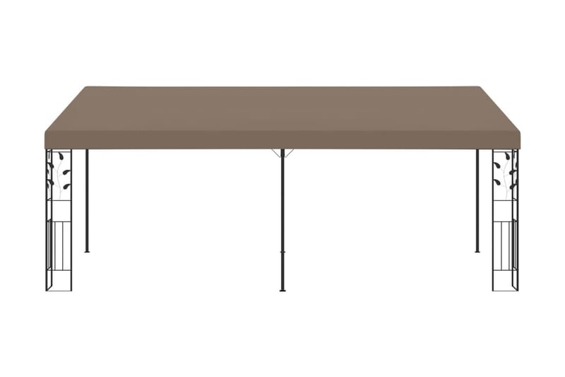 Väggmonterad paviljong 6x3x2,5 m taupe - Brun - Utemöbler - Solskydd - Paviljonger - Komplett paviljong