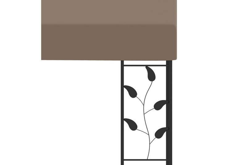 Väggmonterad paviljong 4x3x2,5 m taupe - Brun - Utemöbler - Solskydd - Paviljonger - Komplett paviljong