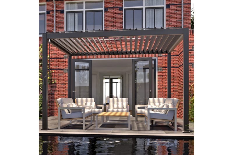 Mirador Paviljong 300x400xK250 cm Mörkgrå - Utemöbler - Solskydd - Paviljonger - Paviljong med tak