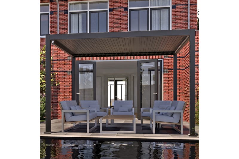 Mirador Paviljong 300x400xK250 cm Mörkgrå - Utemöbler - Solskydd - Paviljonger - Paviljong med tak