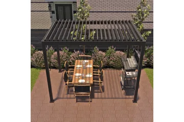 Mirador Paviljong utan Väggar 300x300x250 cm - Mörkgrå - Utemöbler - Solskydd - Paviljonger - Paviljong med tak