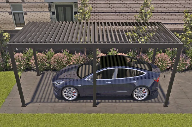 Mirador Paviljong utan Väggar 300x400x250 cm - Mörkgrå - Utemöbler - Solskydd - Paviljonger - Paviljong med tak