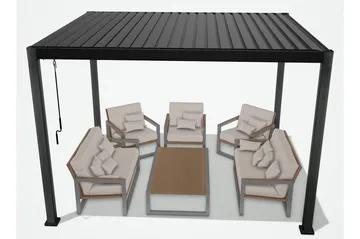 Mirador Paviljong utan Väggar 300x300x250 cm - Mörkgrå - Utemöbler - Solskydd - Paviljonger - Paviljong med tak