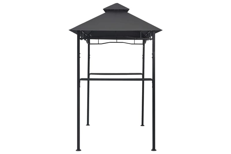 Grilltält 240x150x255 cm antracit stål - Grå - Utemöbler - Solskydd - Paviljonger - Paviljongtak