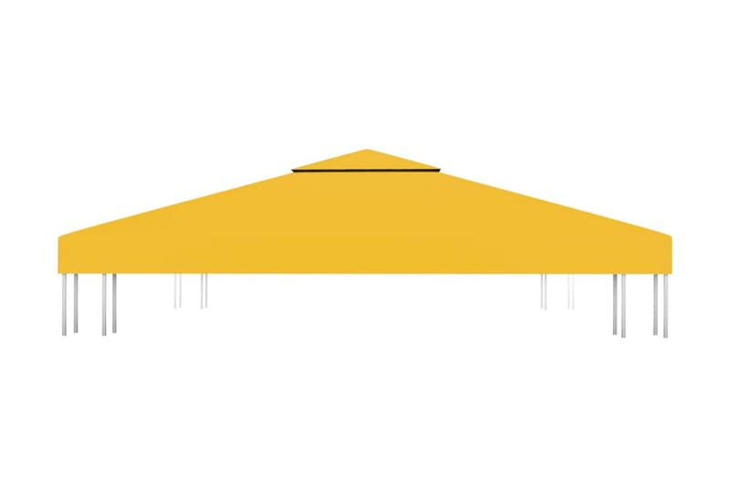 Paviljongtak med ventilering 310 g/m² 3x3 m gul - Gul - Utemöbler - Solskydd - Paviljonger - Paviljongtak