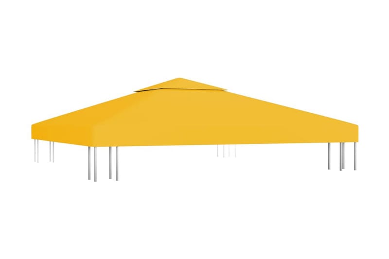 Paviljongtak med ventilering 310 g/m² 3x3 m gul - Gul - Utemöbler - Solskydd - Paviljonger - Paviljongtak
