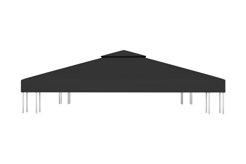 Paviljongtak med ventilering 310 g/m² 3x3 m svart - Svart - Utemöbler - Solskydd - Paviljonger - Paviljongtak