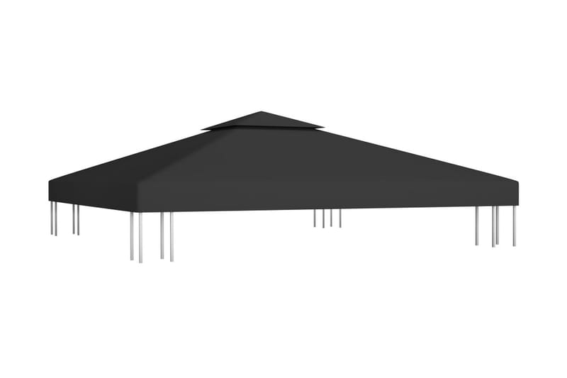 Paviljongtak med ventilering 310 g/m² 3x3 m svart - Svart - Utemöbler - Solskydd - Paviljonger - Paviljongtak