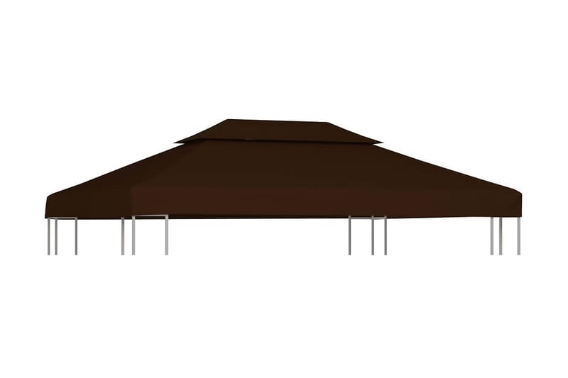 Paviljongtak med ventilering 310 g/m² 4x3 m brun - Brun - Paviljongtak