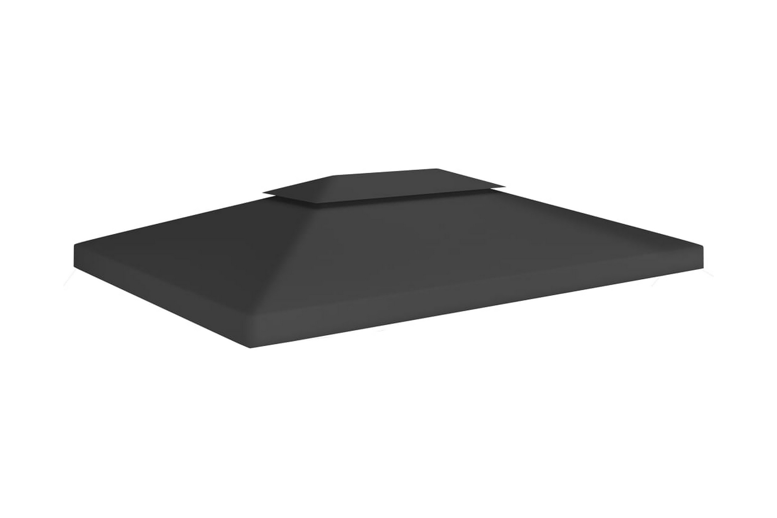 Paviljongtak med ventilering 310 g/mÃ‚Â² 4×3 m svart – Svart