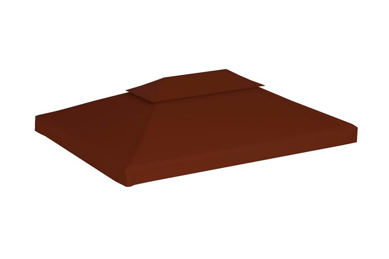 Paviljongtak med ventilering 310 g/m² 4x3 m terrakotta - Brun - Utemöbler - Solskydd - Paviljonger - Paviljongtak