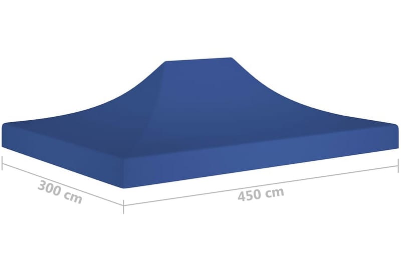 Tak till partytält 4,5x3 m blå 270 g/m² - Blå - Utemöbler - Solskydd - Paviljonger - Paviljongtak