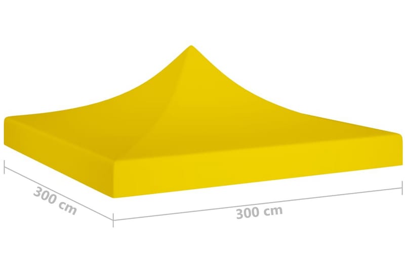 Tak till partytält 3x3 m gul 270 g/m² - Gul - Utemöbler - Solskydd - Paviljonger - Paviljongtak