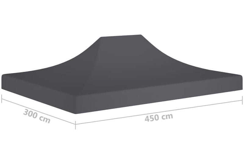 Tak till partytält 4,5x3 m antracit 270 g/m² - Grå - Utemöbler - Solskydd - Paviljonger - Paviljongtak