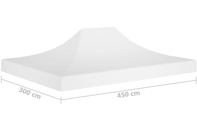 Tak till partytält 4,5x3 m vit 270 g/m² - Vit - Utemöbler - Solskydd - Paviljonger - Paviljongtak