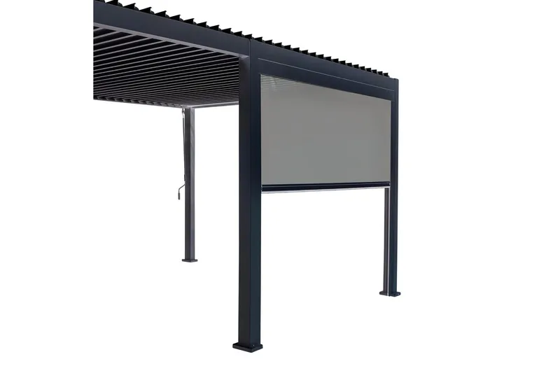 Mirador Alasvedettävä paviljongin seinä 3m Grå - Utemöbler - Solskydd - Paviljonger - Paviljongväggar