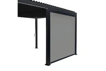 Mirador Alasvedettävä paviljongin seinä 3m Grå - Utemöbler - Solskydd - Paviljonger - Paviljongväggar