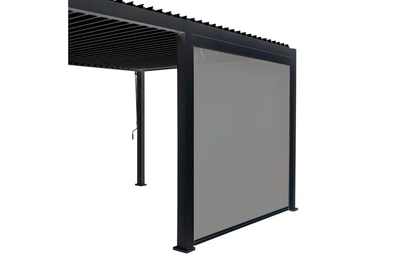 Mirador Alasvedettävä paviljongin seinä 3m Grå - Utemöbler - Solskydd - Paviljonger - Paviljongväggar