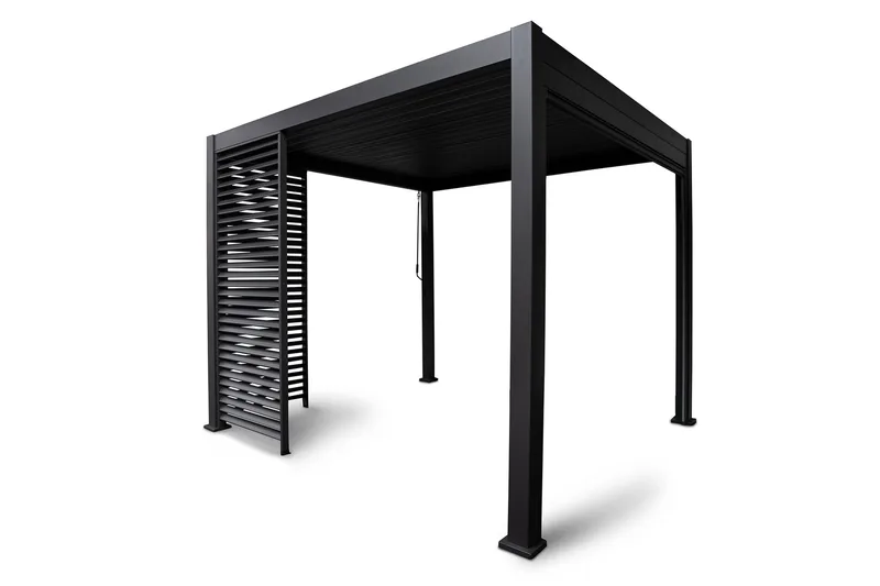 Paviljong vägg Mirador 93x235  cm Mör kgrå aluminium