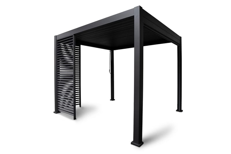 Paviljong vägg Mirador 93x235  cm Mör kgrå aluminium