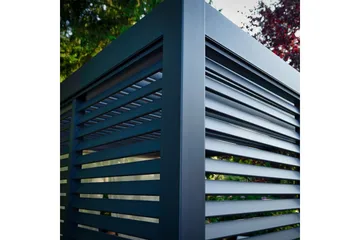 Paviljong vägg Mirador 93x235  cm Mör kgrå aluminium - Utemöbler - Solskydd - Paviljonger - Paviljongväggar