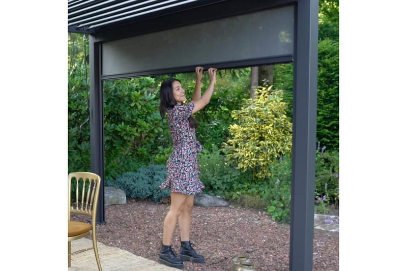 Rullgardin Paviljong vägg MiradorR 3m Grå