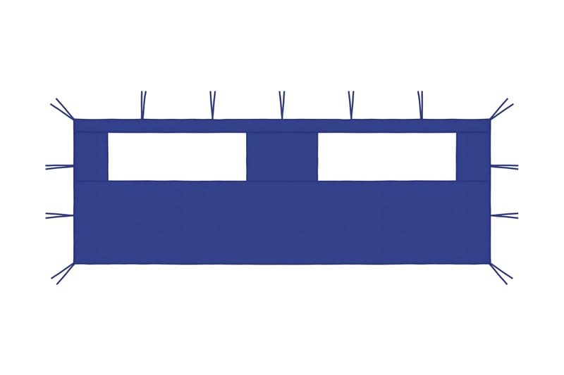 Sidovägg med fönster till partytält 6x2 m blå - Blå - Partytält