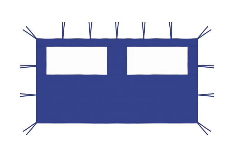 Sidovägg med fönster till partytält 4x2 m blå - Blå - Paviljongväggar