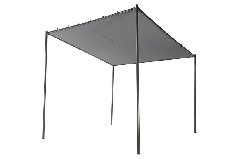 Trädgårdspergola Vimino - Grå, svart - Utemöbler - Solskydd - Pergola