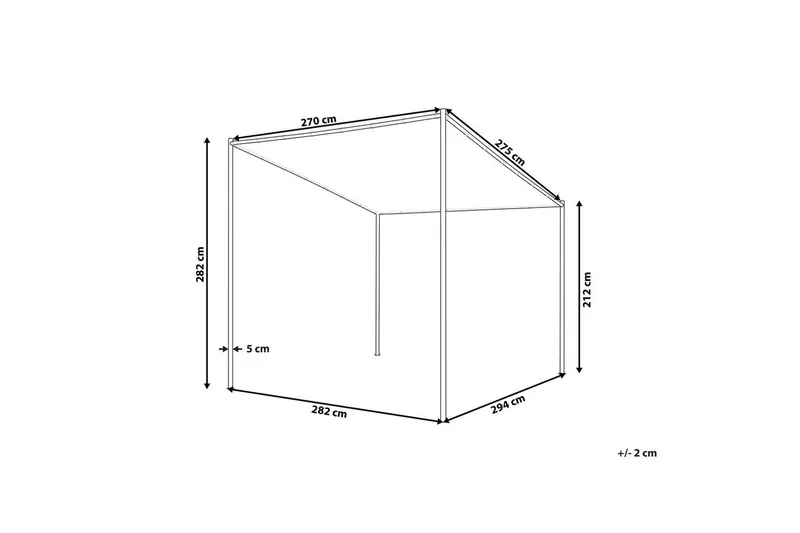 Trädgårdspergola Vimino - Grå, svart - Utemöbler - Solskydd - Pergola