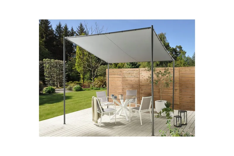 Trädgårdspergola Vimino - Grå - Utemöbler - Solskydd - Pergola