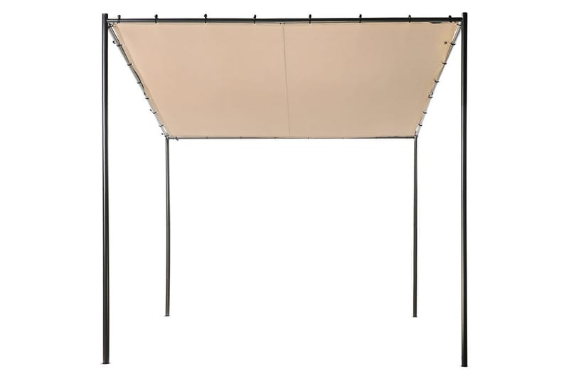 Trädgårdspergola Vimino - Taupe, svart - Utemöbler - Solskydd - Paviljonger - Komplett paviljong