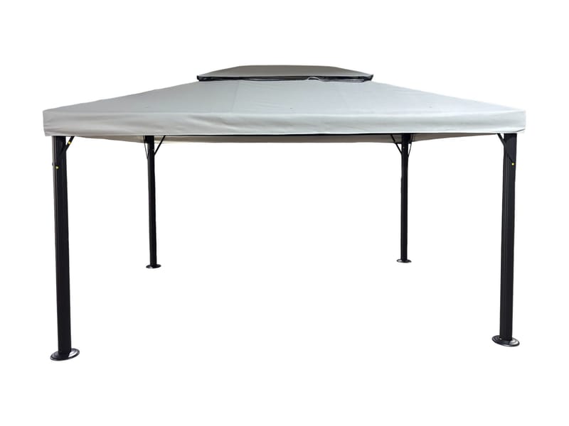 Utepaviljong SUNSET Paviljong 3x4 m - grå - Utemöbler - Solskydd - Paviljonger - Komplett paviljong