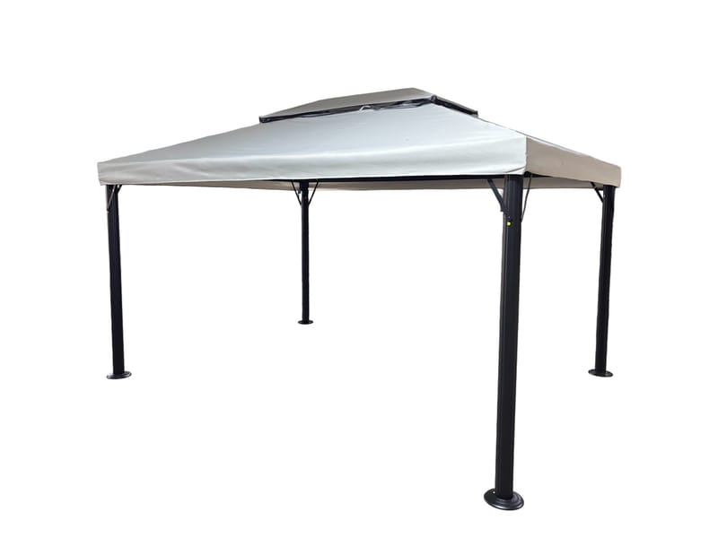 Utepaviljong SUNSET Paviljong 3x4 m - grå - Utemöbler - Solskydd - Paviljonger - Komplett paviljong