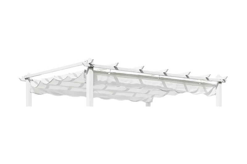 Hillerstorp Skanör Pergolatak 300 x 400 cm - Vit - Utemöbler - Solskydd - Pergola