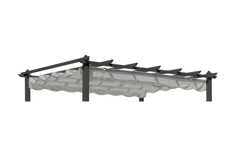 Hillerstorp Skanör Pergolatak 300 x 400 cm, Grå