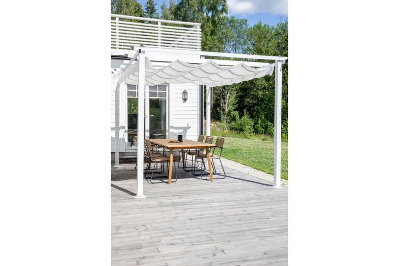 Lazio Pergola 348 cm - Vit - Utemöbler - Solskydd - Pergola