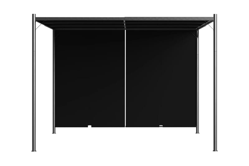 Pergola med infällbart tak 3x3 m antracit - Grå - Utemöbler - Solskydd - Pergola