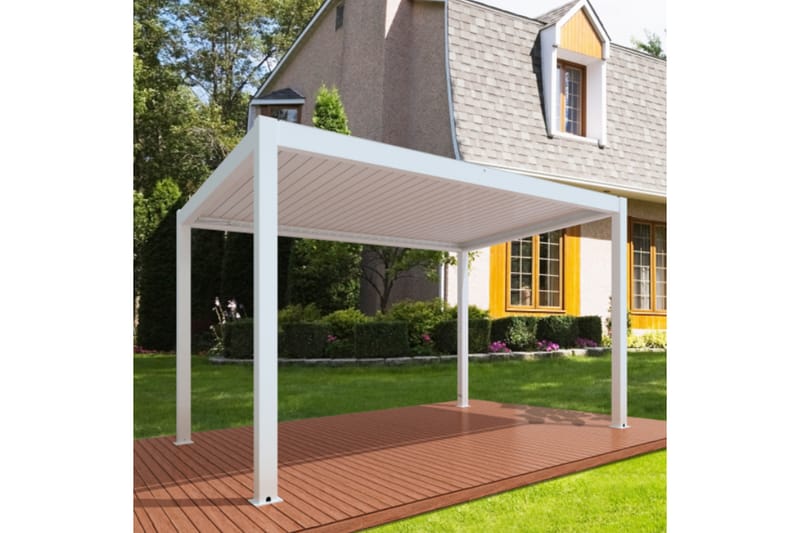 Pergola Motordrivet 3x4 m - Utemöbler - Solskydd - Pergola