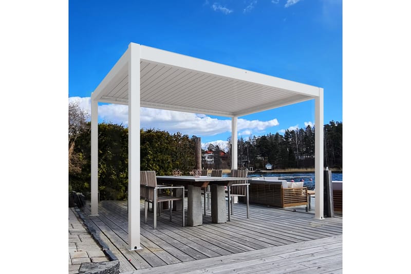Pergola Motordrivet 3x4 m - Utemöbler - Solskydd - Pergola