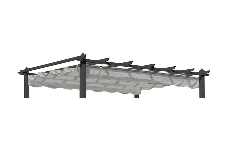 Pergolatak Hillerstorp Skanör 300 x 400 cm - Grå - Utemöbler - Solskydd - Pergola